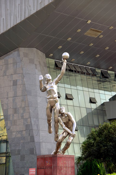 体育运动雕塑 排球运动塑像