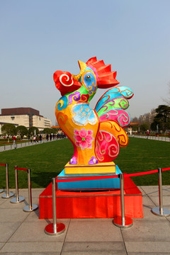 南京博物院 公鸡 彩灯
