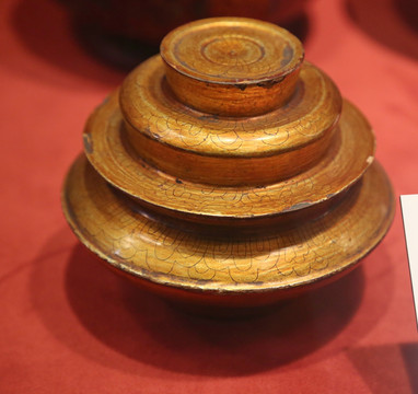 西藏民居用品铜糌粑盒