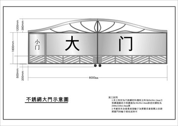 不锈钢大门设计图