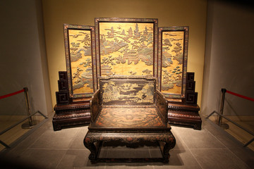 南京博物院 屏风 座椅 绘画