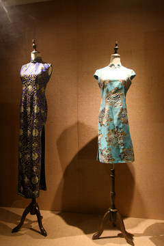 南京博物院 丝绸 旗袍