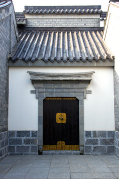 中式古建筑古民居宅院大门