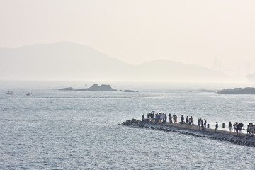 海湾海堤