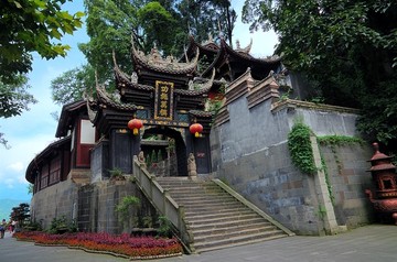 都江堰玉垒山古建筑