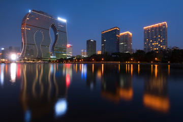 杭州滨江杭州印夜景