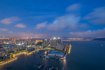 深圳湾全景夜景
