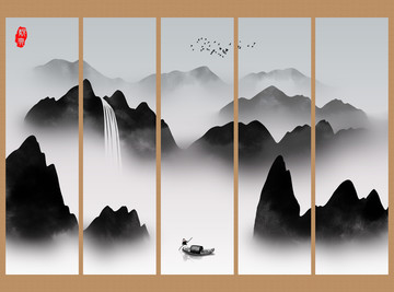 水墨山水画
