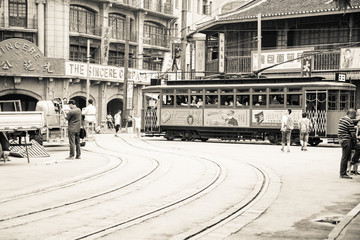 老上海南京路街景