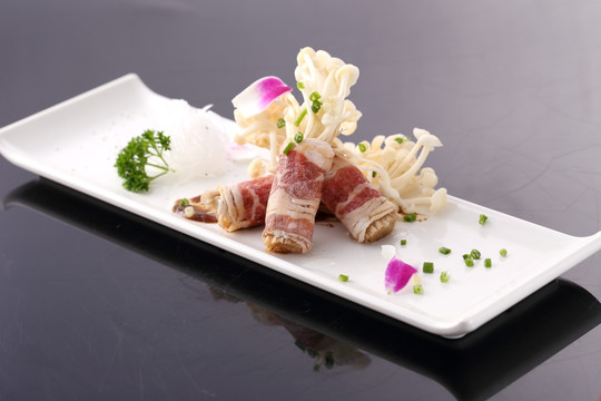 金针菇牛肉卷
