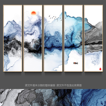 抽象意境水墨画 家居水墨壁画