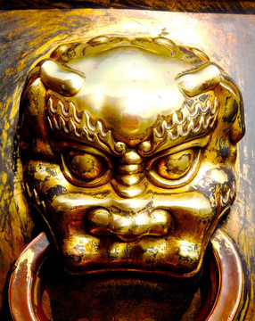 虎首雕塑 北京故宫