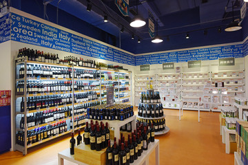 进口食品超市 超市红酒区