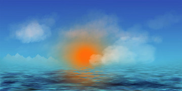 海上日出