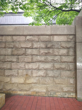 绿色围墙 围墙建筑 石纹背景