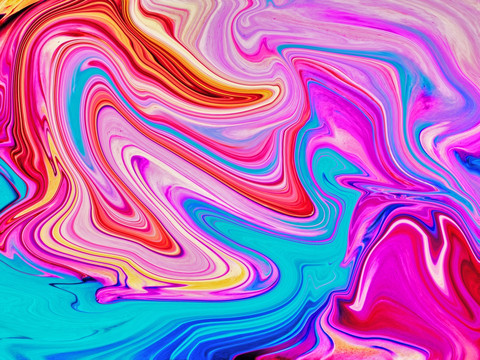 潮流酷炫流动油画纹理
