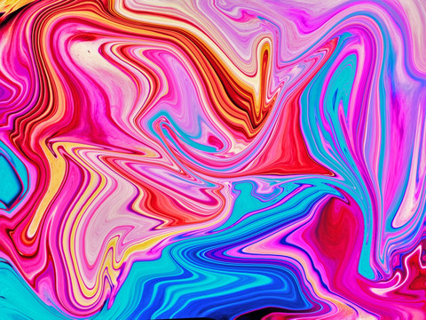 潮流酷炫流动油画纹理