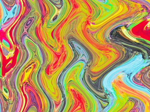 潮流酷炫流动油画纹理