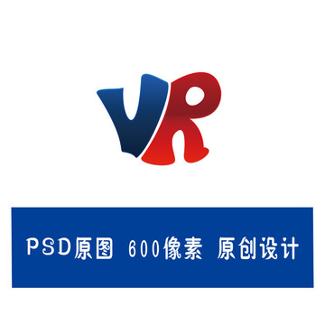 logo设计VR字母