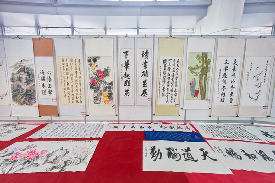 书画作品在惠州会展中心展示