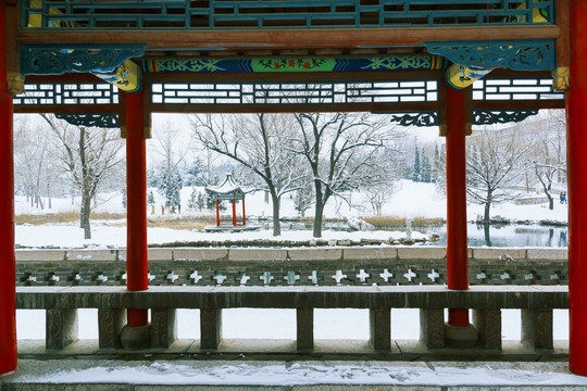 范公亭公园雪景