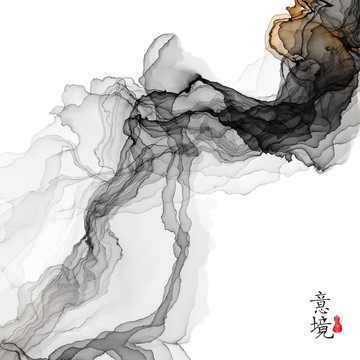 抽象意境水墨画