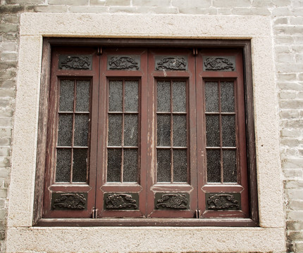 木雕窗花 旧式窗户 窗式设计
