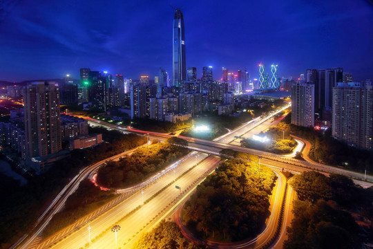 深圳新洲立交夜景