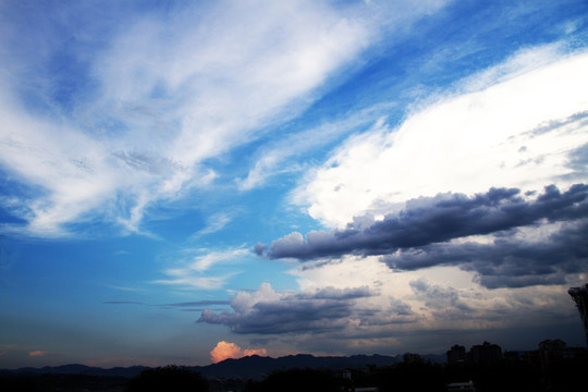 汉江 夕阳 晚霞