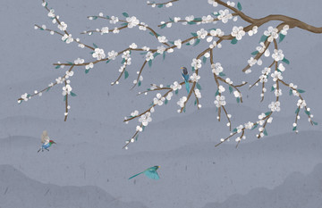 新中式工笔花鸟装饰画