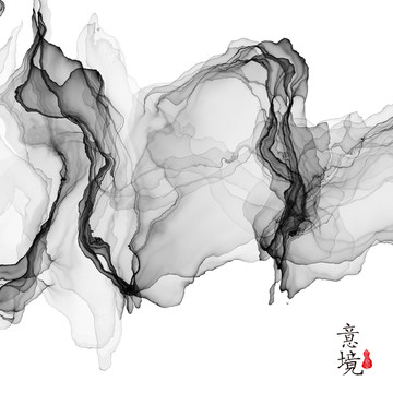 抽象意境水墨画