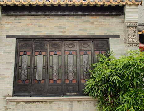 木雕窗花 旧式窗户 岭南文化