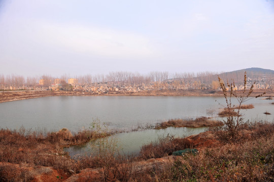 水库风景 湖水