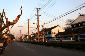 苏州 街道 门市 白墙