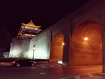 西安城门夜景