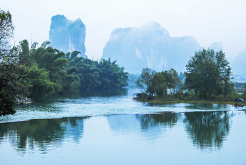 水墨遇龙河