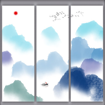 水墨山水画