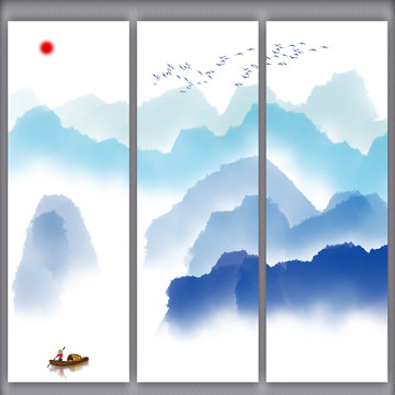 水墨山水画