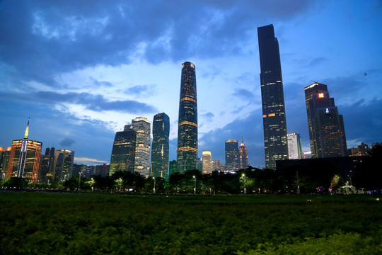 广州 珠江新城 夜景