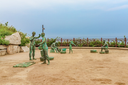 渔民早市 雕塑