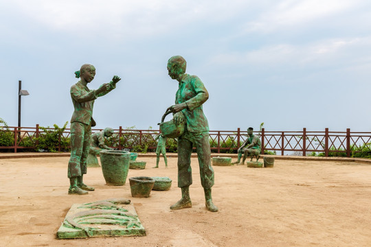 渔民早市 雕塑