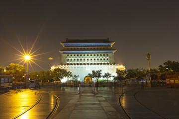 北京城市夜景 正阳门