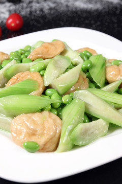 毛豆丝瓜面筋