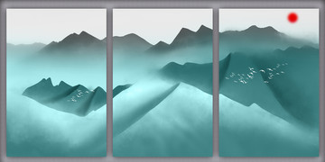 水墨山水画
