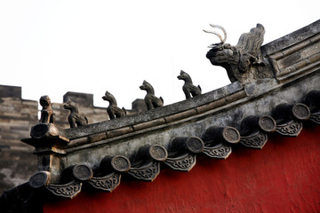 北京故宫 房脊 房檐角