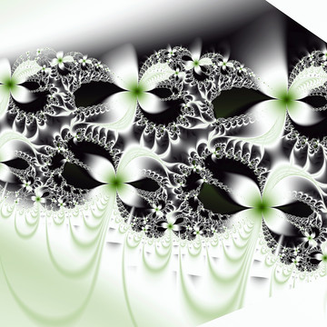 抽象数码花卉图案