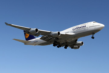 汉莎航空 波音747 飞机降落