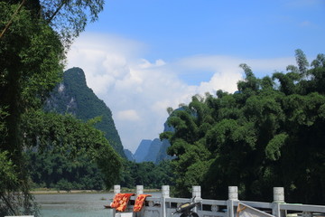 桂林阳朔兴坪古镇风景