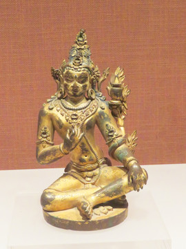 吐蕃分治时期铜镀金弥勒菩萨像