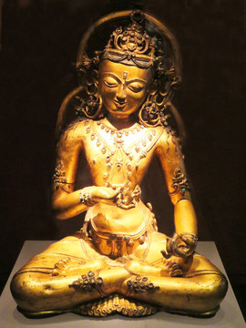 元代铜镀金金刚萨埵菩萨像